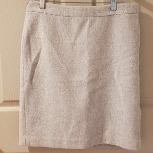 Light Grey Wool J Crew Skirt